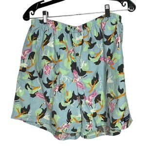 Patagonia Men's Swim Spoon Bill Bird Print Swim Trunks Large Shorts